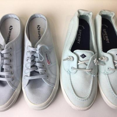 Lot.8555. Two Pairs of  Sperrys & Superga Ladies Shoes