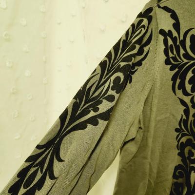 VINTAGE BOB MACKIE XL GREY & BLACK BUTTON UP SWEATER