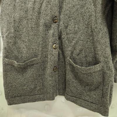 LANDS END WOMENS LARGE 14 - 16 BUTTON UP SWEATER