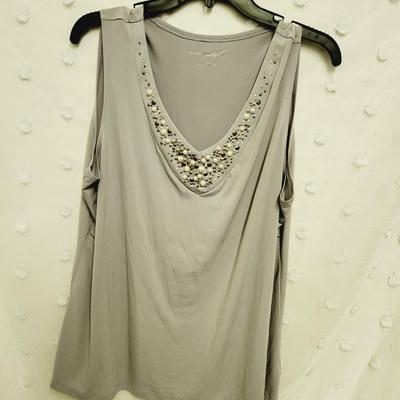 SUSAN GRAVER XL 2 LAYER DESIGNER WOMENS BLOUSE