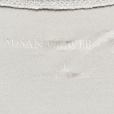 SUSAN GRAVER XL 2 LAYER DESIGNER WOMENS BLOUSE