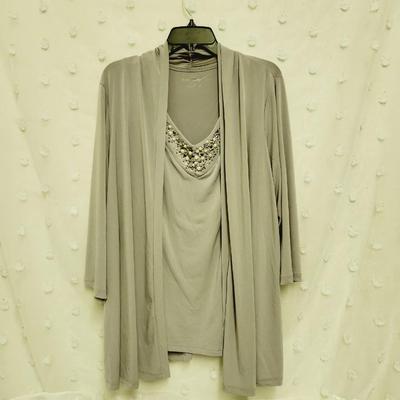 SUSAN GRAVER XL 2 LAYER DESIGNER WOMENS BLOUSE