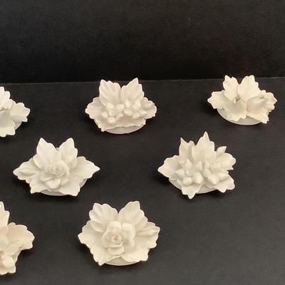 Lot 8544. Nine Porcelain Place-card Holders, made in Italy