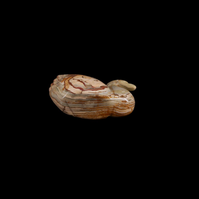 Green Onyx Stone Swan
