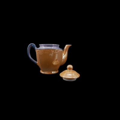 Hand-Painted Japanese Peach Colored Teapot