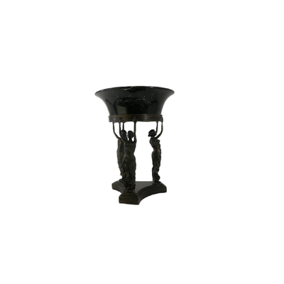 Pedestal of Women Holding Granite Bowl