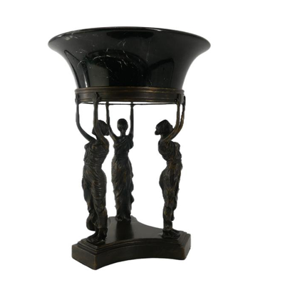 Pedestal of Women Holding Granite Bowl