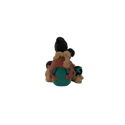 Handmade Navajo Woman with Children Figurine