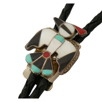 Native American Zuni Thunderbird Bolo Tie
