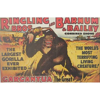 Ringling Bros and Barnum & Bailey Gorilla Circus Poster