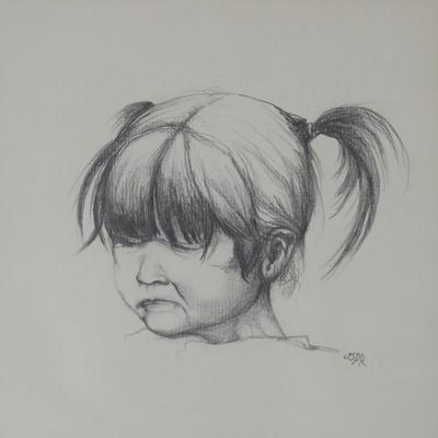 Original Child's Face Portrait by Jasper Yazzie