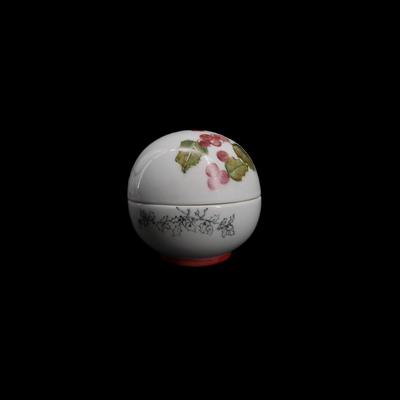 Hand Painted Holly Berry Sphere Jar