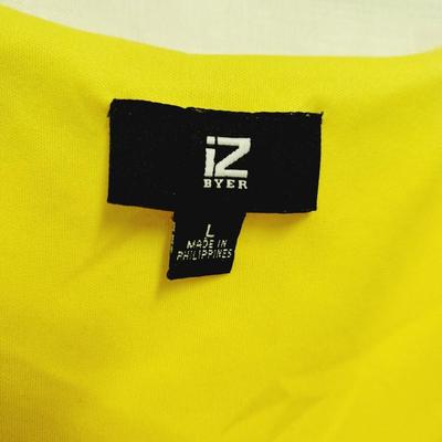 iZ BYER SIZE LARGE YELLOW FLOWING WOMENS DRESS