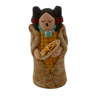 Handmade Signed Native American Corn Maiden Figurine