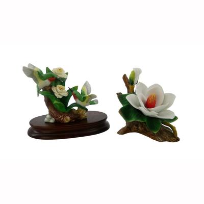 YH Hummingbird and Flowers Figurines with Stand