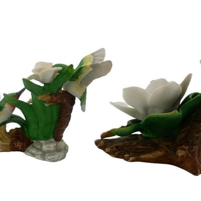YH Hummingbird and Flowers Figurines with Stand