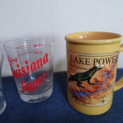 LOT 97. MUGS AND GLASSES