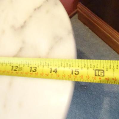 LOT 99  VINTAGE MARBLE AND BRASS TABLE