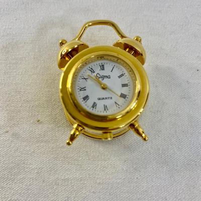 SIGMA Vintage Solid Brass Desk Clock