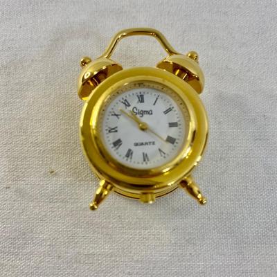 SIGMA Vintage Solid Brass Desk Clock