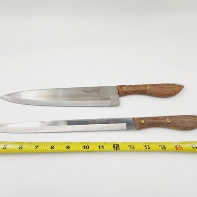 VINTAGE LIGHTENING EDGE STAINLESS STEEL CARVING KNIFE SET