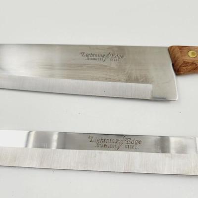 VINTAGE LIGHTENING EDGE STAINLESS STEEL CARVING KNIFE SET
