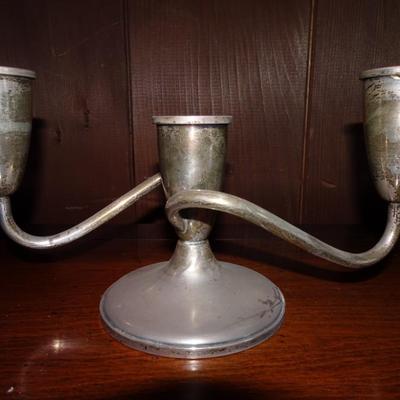 LOT 109. WEIGHTED STERLING SILVER CANDLE HOLDERS