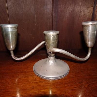 LOT 109. WEIGHTED STERLING SILVER CANDLE HOLDERS