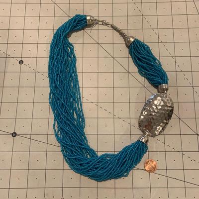 #47 Blue/Silver Necklace-B3
