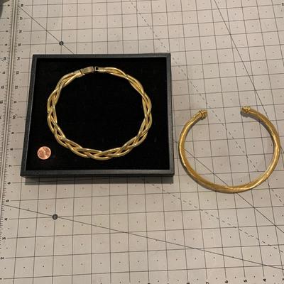 #92 Two Golden Necklaces-C10