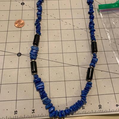 #104 Black/Blue Necklace-C22