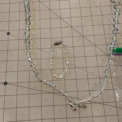 #141 Crystal Style Necklace and Bracelet-D29