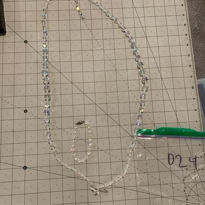 #141 Crystal Style Necklace and Bracelet-D29