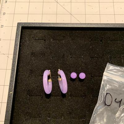 #163 Purple Earrings-D43