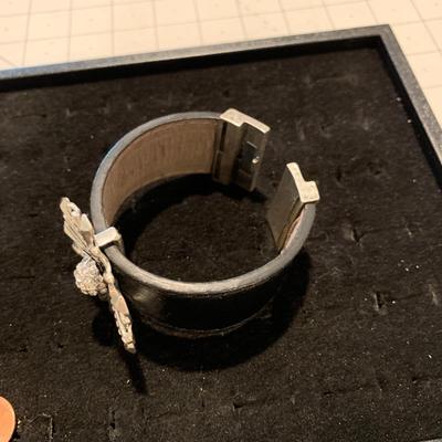 #170 Silver Flower Cuff Bracelet-D50