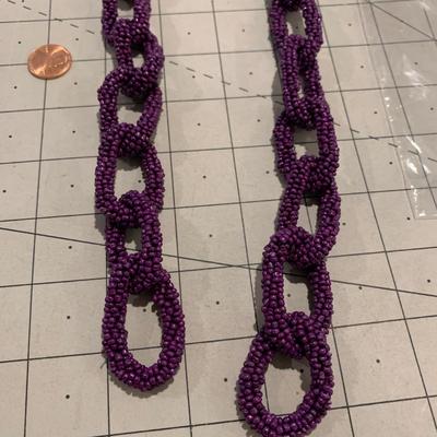 #179 Purple Bead Chain-D59