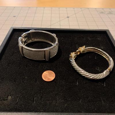 #248 Two Silver Bracelets-E6