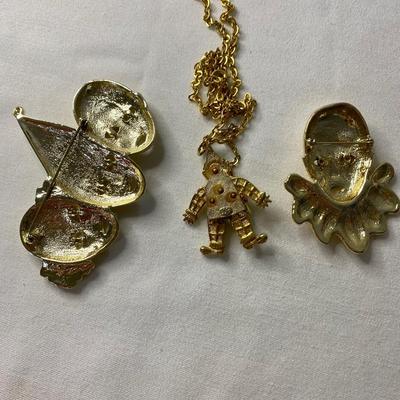 GOLD PLATED CLOWN COSTUME JEWELRY