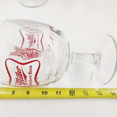 VINTAGE MILLER HIGH LIFE BEER GLASSES