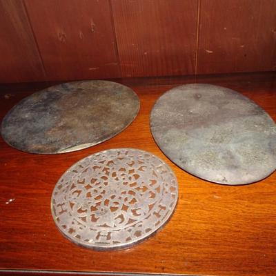 LOT 127. SILVERPLATE HOT PLATES