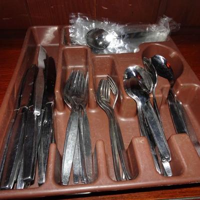 LOT 130. FLATWARE