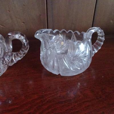 LOT 132. LENOX DECORATIVE BOWL AND CRYSTAL BOWLS