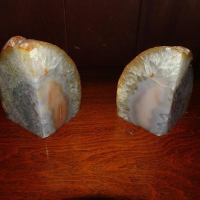 LOT 138. STONE BOOKENDS