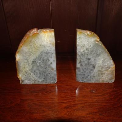 LOT 138. STONE BOOKENDS