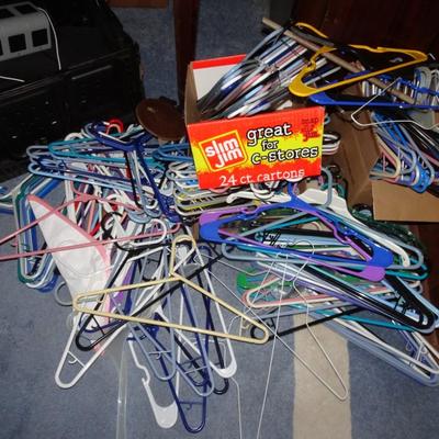 LOT 154. LARGE COLLECTION OF PLASTIC HANGERS