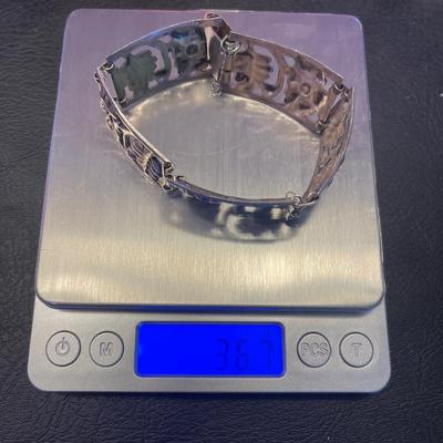 Sterling Silver bracelet with safety chain