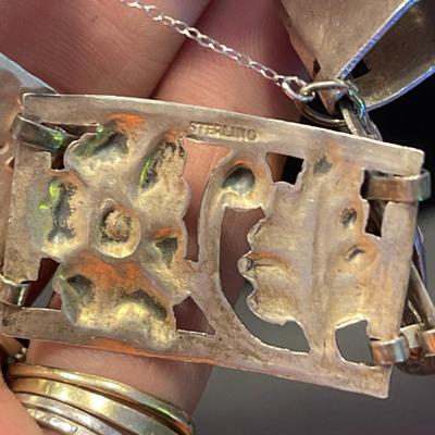 Sterling Silver bracelet with safety chain