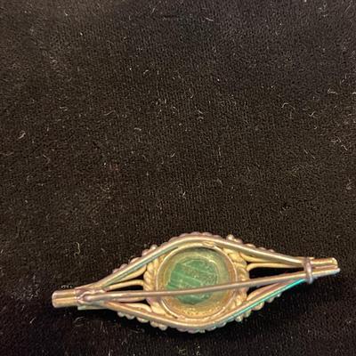 Malachite brooch