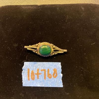 Malachite brooch