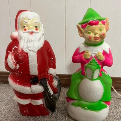 VINTAGE SANTA & ELF PAIR